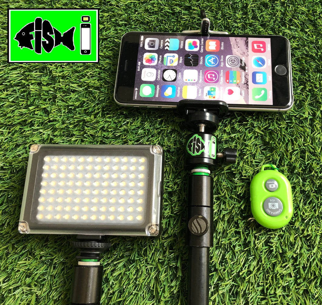 Phone Holder With 96 Led Light and  Bluetooth Remote. - FiSH i 