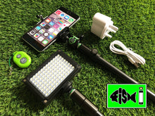 Load image into Gallery viewer, Phone Holder With Rechargeable 96 Led Light &amp; Remote. - FiSH i 