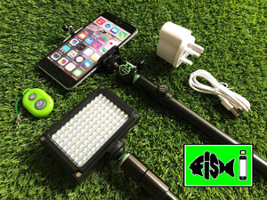 Phone Holder With Rechargeable 96 Led Light & Remote. - FiSH i 