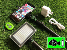 Load image into Gallery viewer, Phone Holder With Rechargeable 96 Led Light &amp; Remote. - FiSH i 