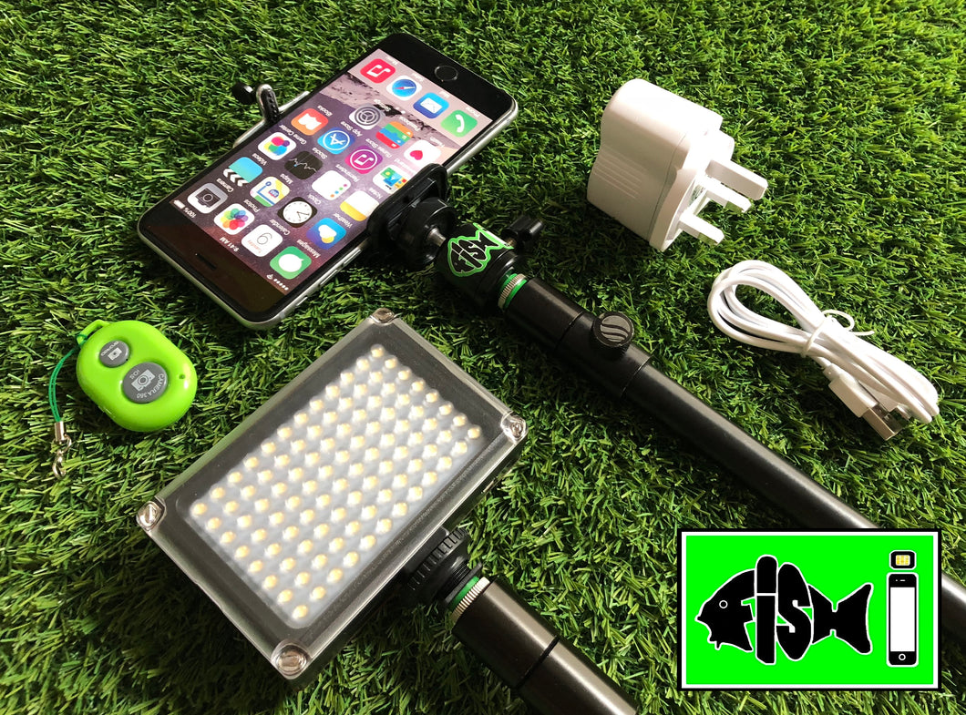 Phone Holder With Rechargeable 96 Led Light & Remote. - FiSH i 