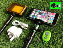 Load image into Gallery viewer, Phone Holder With Rechargeable 96 Led Light &amp; Remote. - FiSH i 