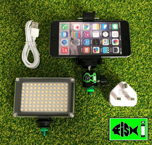 Load image into Gallery viewer, Phone Holder With Cold Shoe Mount &amp; Rechargeable 96 Led Light. - FiSH i 