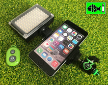 Load image into Gallery viewer, Phone Holder With Cold Shoe Mount &amp; 96 Led Light and Bluetooth Remote. - FiSH i 