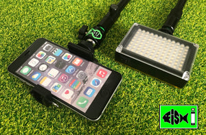 Phone Holder With Cold Shoe Mount  Inc 96 Led Light Kit. - FiSH i 