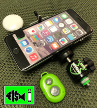 Load image into Gallery viewer, Phone Holder With Remote And Clip On Led Light. - FiSH i 