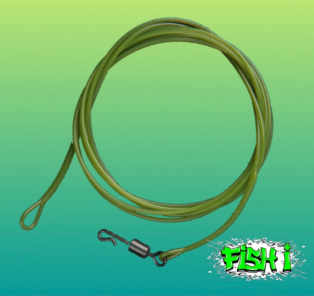Trans Green Fluorocarbon Leader With Quick Change Swivel - FiSH i 