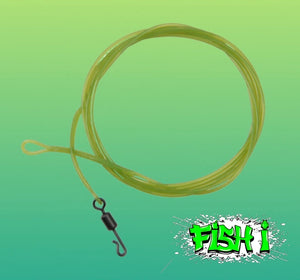 Trans Green Fluorocarbon Leader With Quick Change Swivel - FiSH i 