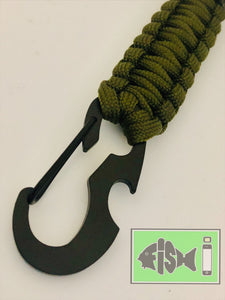Paracord Carabiner/Keyring & Bottle opener - FiSH i 