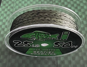 25LB Braided Hooklink Camo Green - FiSH i UK