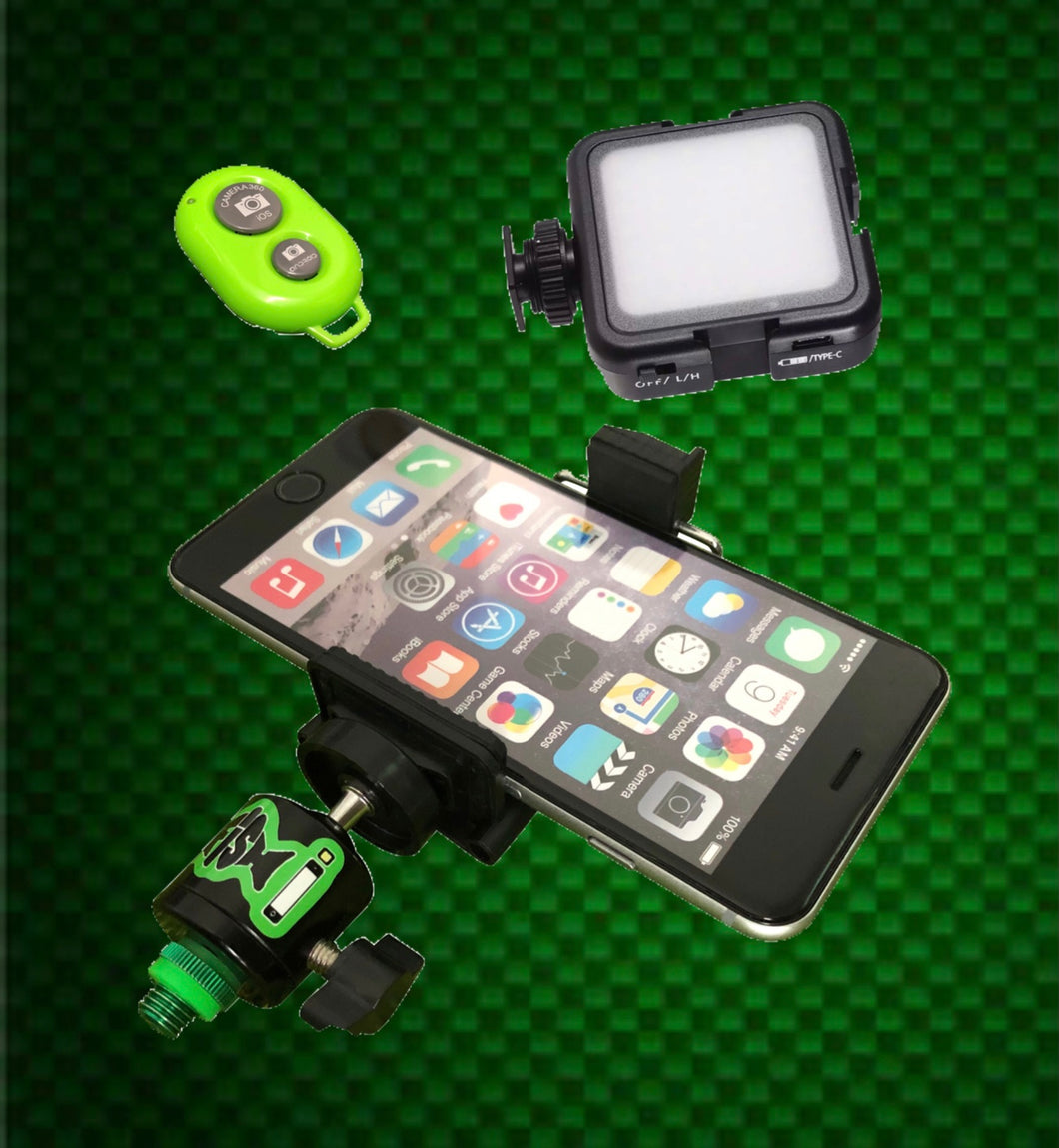 42 Led light With Cold Shoe Phone Holder inc Remote. - FiSH i 