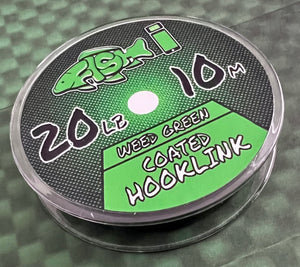 20lb Coated Hooklink in Weed Green 10M - FiSH i UK