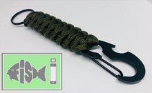 Load image into Gallery viewer, Paracord Carabiner/Keyring &amp; Bottle opener - FiSH i 