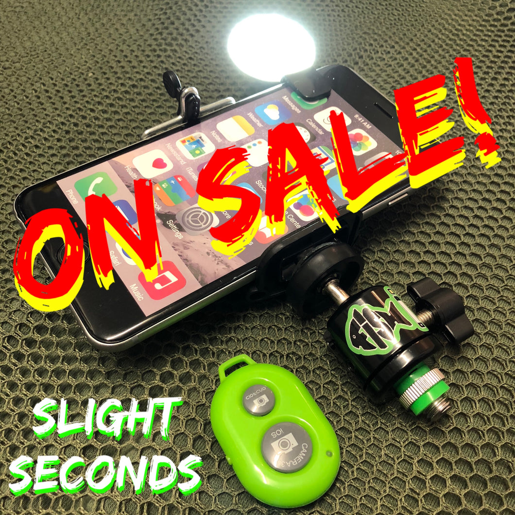 Phone Holder With Remote And Clip On Led Light.(SLIGHT SECONDS) - FiSH i 