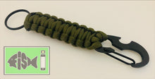 Load image into Gallery viewer, Paracord Carabiner/Keyring &amp; Bottle opener - FiSH i 