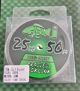 25LB Braided Hooklink Camo Green - FiSH i UK