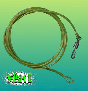Trans Green Fluorocarbon Leader With Quick Change Swivel - FiSH i 