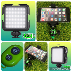 42 Led light With Cold Shoe Phone Holder inc Remote. - FiSH i 