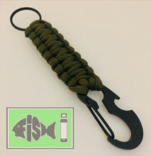 Load image into Gallery viewer, Paracord Carabiner/Keyring &amp; Bottle opener - FiSH i 