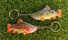 Load image into Gallery viewer, Trout keyring’s.  Rainbow &amp; Brown Trout! - FiSH i 