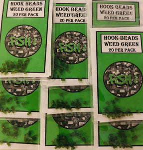 Weed Green Hook Beads. Hook Stops. - FiSH i 