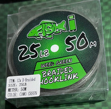 Load image into Gallery viewer, 25LB Braided Hooklink Camo Green - FiSH i UK