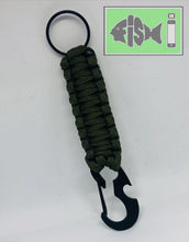 Load image into Gallery viewer, Paracord Carabiner/Keyring &amp; Bottle opener - FiSH i 